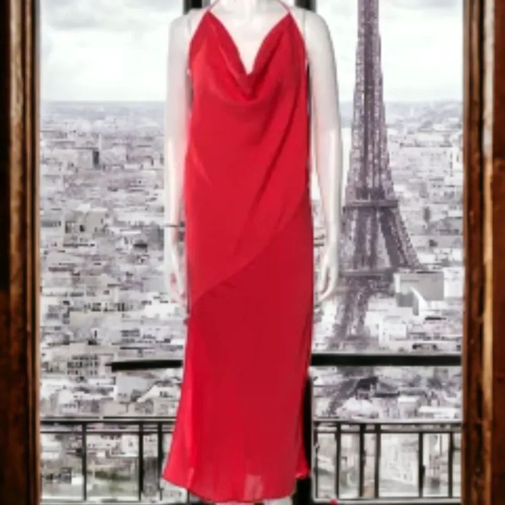 Cushnie Red Midi Dress w/Tags -4XL/US 20